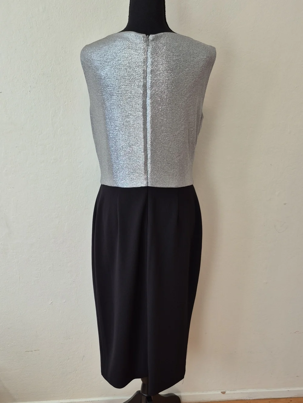 Ralph Lauren Womens Black Sleeveless Cowl Neck Midi Sheath Evening Dress Sz 10